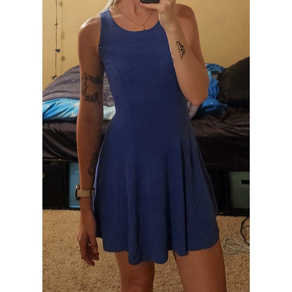 Forever 21 Blue Sleeveless Dress - Size Small